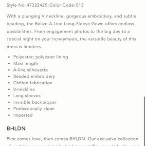 BHLDN Pearl-Embellished Cream Gown